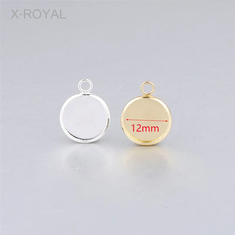 X-ROYAL 20 шт./лот внутренний 12 мм Нержавеющая сталь кабошон сделай сам баз цвет