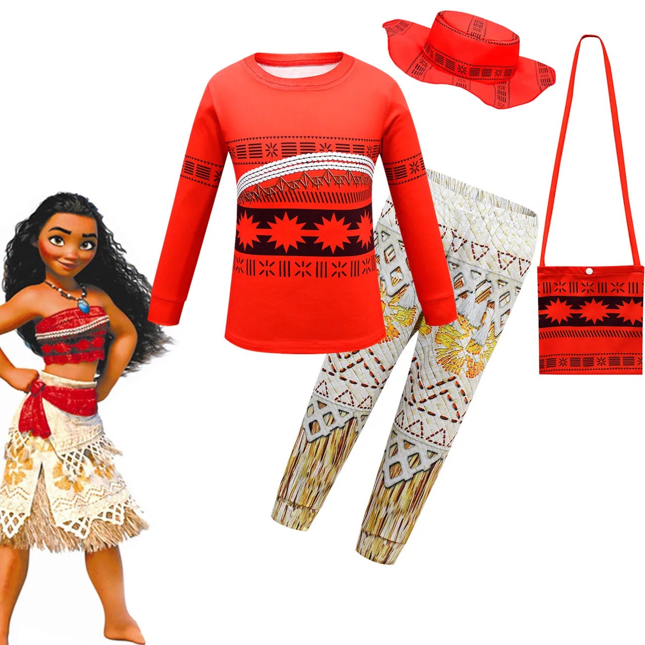 Костюм для косплевечерние Моана на Хэллоуин девочек детские костюмы костюм из