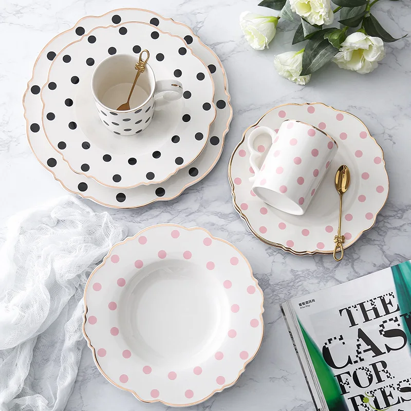 

Nordic Creative Dinner Plates Serving Ceramic Kitchen Luxury Steak Dessert Fruit Sushi Plate Wedding Vajilla Dinnerware 60