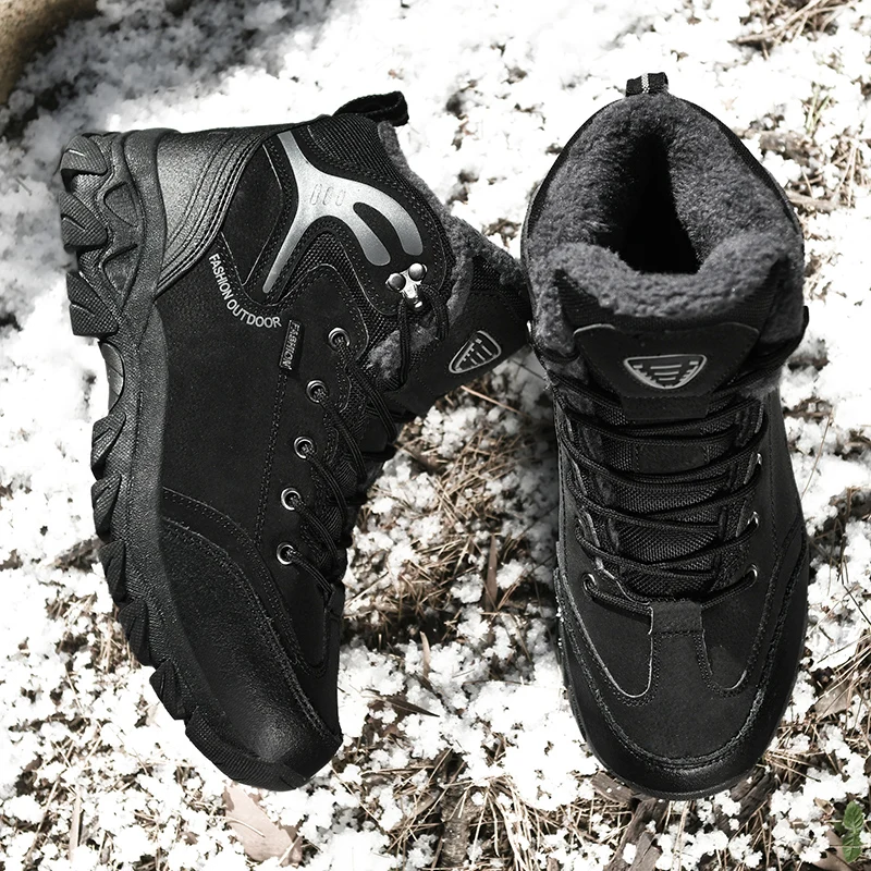 Winter sneakers Durable High Top Hunting Tourism Mountain Shoes hiking shoes men waterproof Lace Up socks Nonslip tactical boots