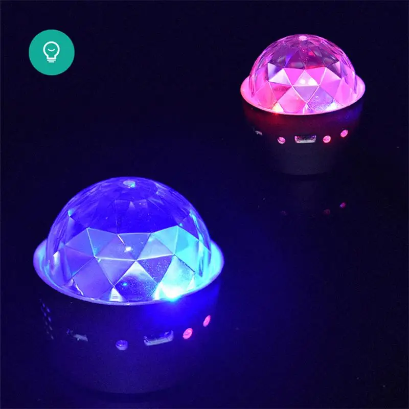 Автомобильная атмосферная лампа RGB со светодиодным звуком дискошар сценическое