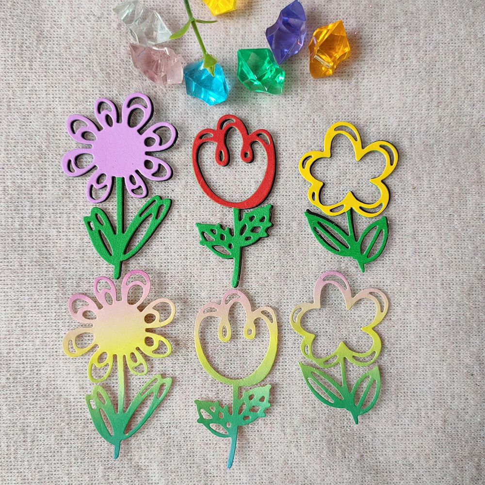 

New Three little flowers Metal Cutting Dies Decorative Scrapbooking Steel Craft Die Cut Embossing Paper Cards Stencils