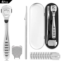 stainless steel pedicure tool set foot care callus remover hard dead skin cutter shaver pedicure knife blade set
