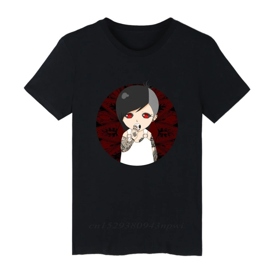 Длинная Мужская футболка Токийский Гуль с аниме канеки Кен черные футболки