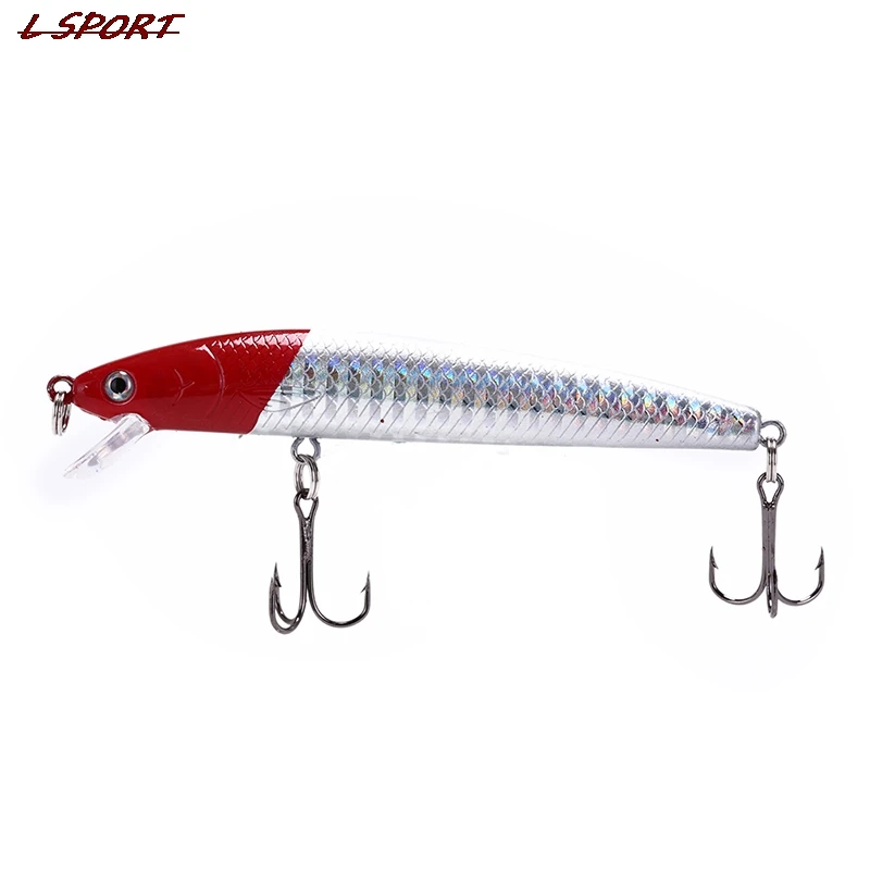 

10cm/10g Fishing Lure Minnow Hard Bait with 2 Fishing Hooks Fishing Tackle Lure 3D Eyes