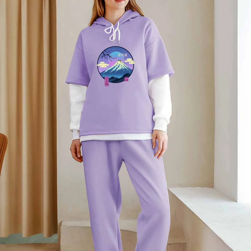 

Женский пуловер с принтом в стиле горы Фудзи, Женский пуловер с японским пейзажем, теплый худи в стиле Харадзюку для мужчин, уличная мода, мужская толстовка с капюшоном в стиле панк