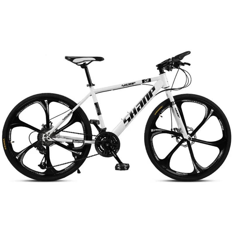 21 speed Карбоновый стальной горный велосипед двойной дисковые тормоза Системы внедорожные переменной Скорость 21/24/27/30 Скорость Sepeda Gunung унисекс - Цвет: 21 speed