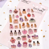korean funny perfume bottles 3d stickers hobby scrapbooking material cute acrylic gem notebook diary decorating stationery