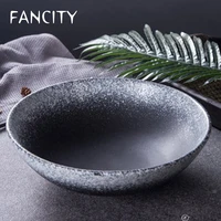 fancity japanese style creative ceramic large bowl pickled cabbage fish bowl spicy fragrant pot bowl ramen bowl soup bowl