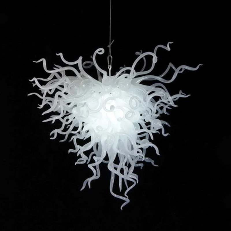 

European Design Murano Glass Chandelier White Shade 24 Inch LED Table Top Lighting Wedding Home Lamps