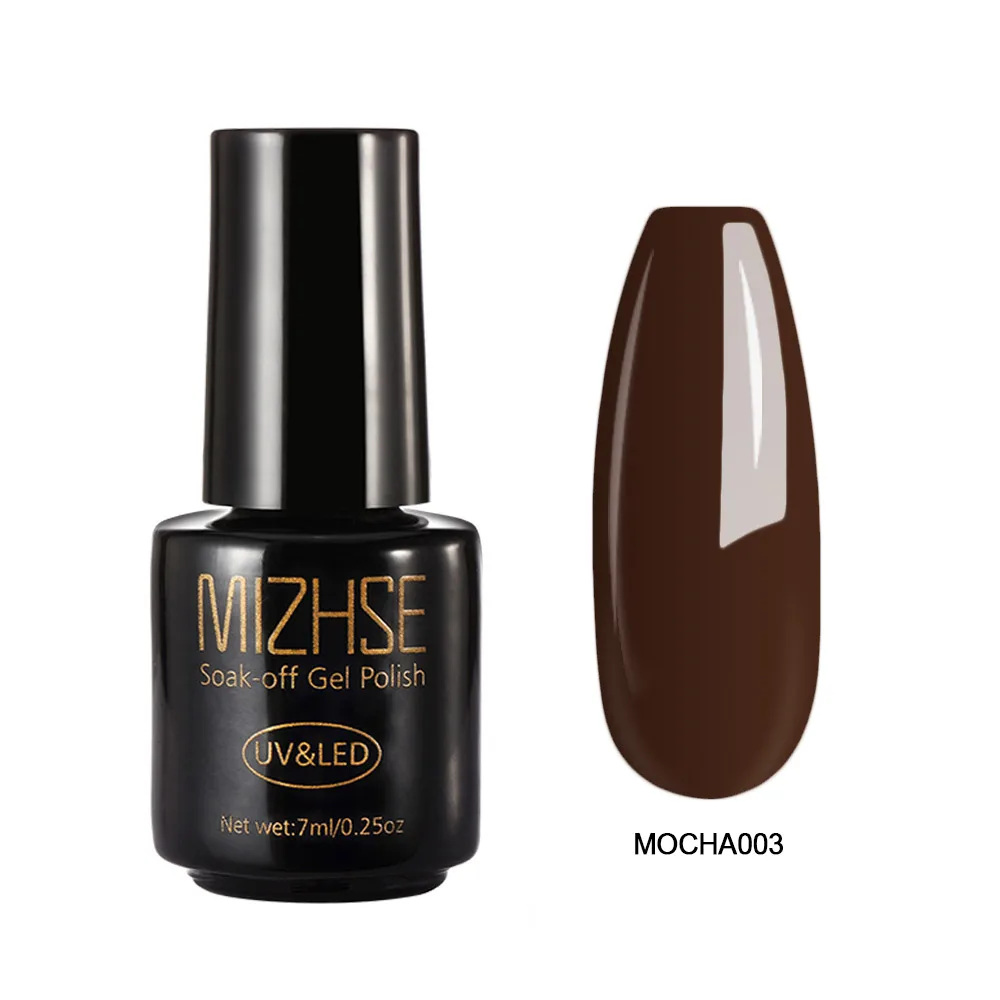 Mocha003 MIZHSE кофейная Коричневая серия Гель-лак для ногтей УФ светодиодный черный гель лак замачиваемый Гель-лак Полупостоянный дизайн ногтей УФ светодиодный акриловый - Цвет: Mocha003