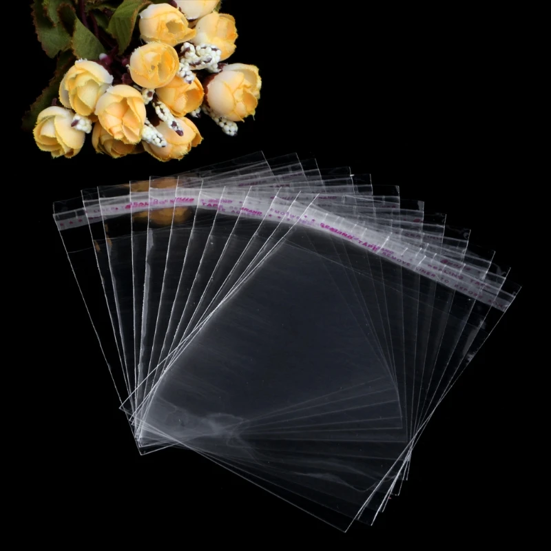 

Clear Transparent Plastic Self Adhesive Seal Bag Resealable Poly Bags 50PE