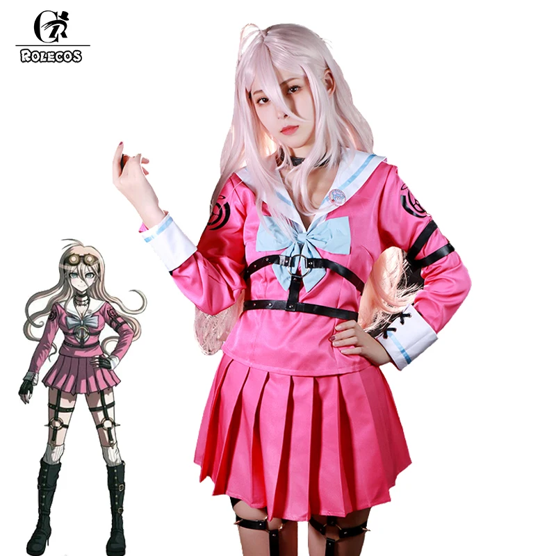 ROLECOS Dangan Ronpa V3 костюм для косплея Iruma Miu сексуальный женщин школьная форма Danganronpa