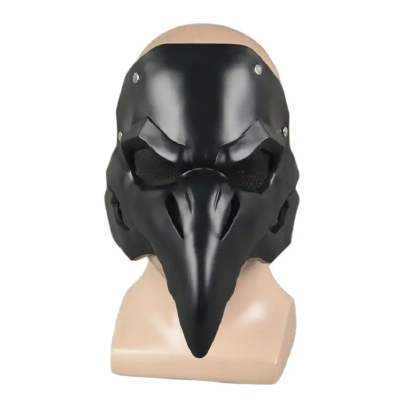 Unisex Anime Cartoon 3D SCP-049 Crow Funny Halloween Masquerade Mask Facepiece Headgear Prop Gift