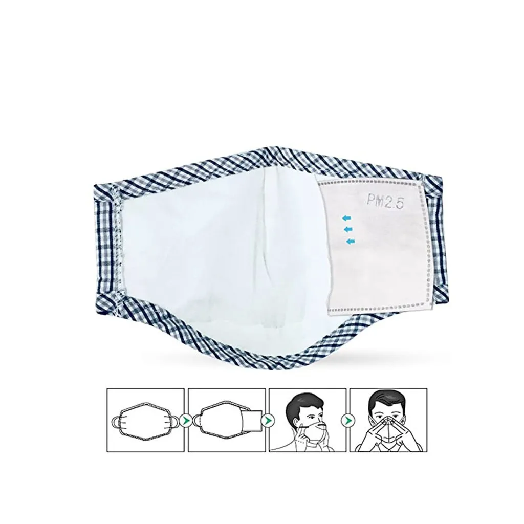 

Fashion Print Mouth-muffle Washable Mask Masque Unisex Dustproof Windproof Mask With 4pc Filter Mouth Cover Quality