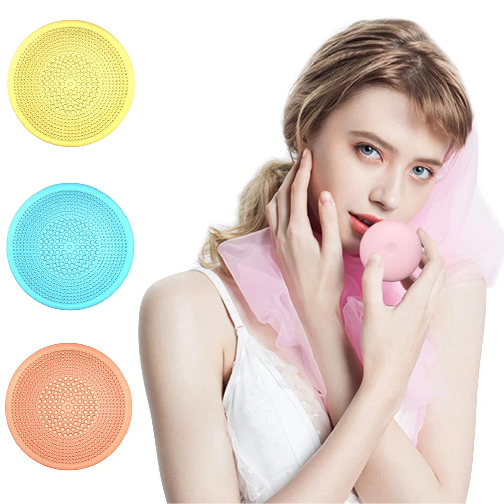 Прямая поставка силиконовая мини Ультразвуковая электрическая Массажная щетка