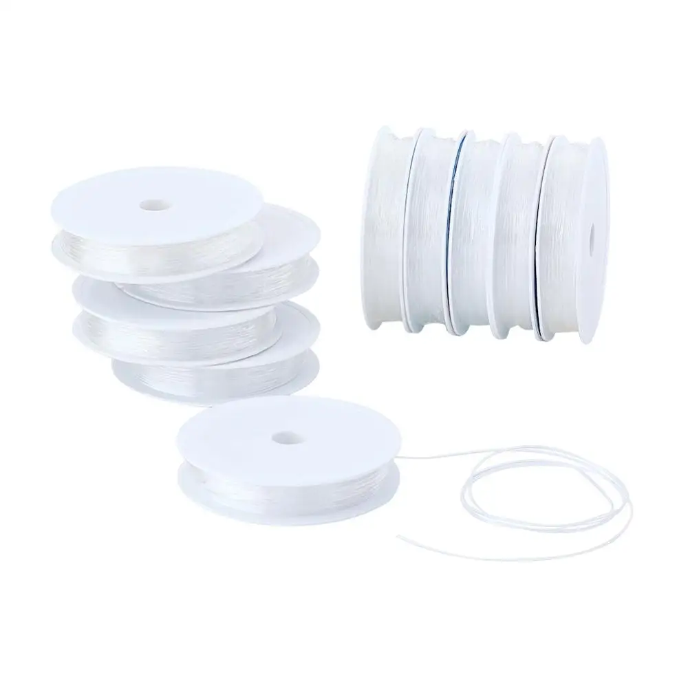 10 рулонов прозрачная эластичная Хрустальная нить для изготовления браслетов