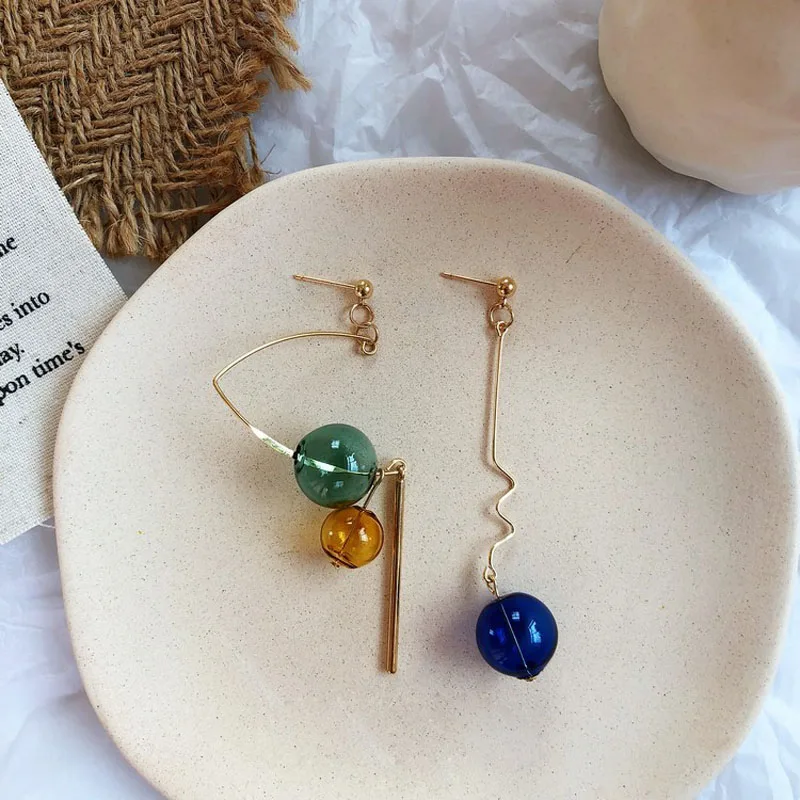 Женские длинные висячие серьги Cos Store оригинальные корейские ручной работы с