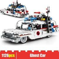 high tech 1126pcs catch ghost professor car model building blocks creative moc technical vehicle bricks toys for kid boy gift