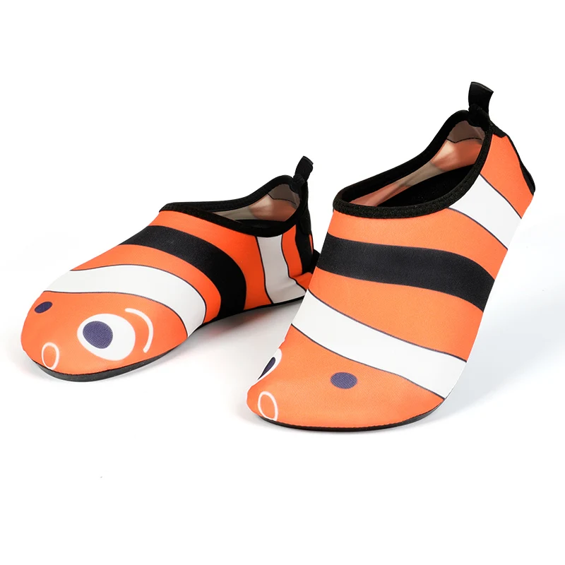 clownfish Детские быстросохнущие плавательные ботинки для воды; Повседневная обувь; Легкие носки для пляжа; детские тапочки с рисунком - Цвет: clownfish