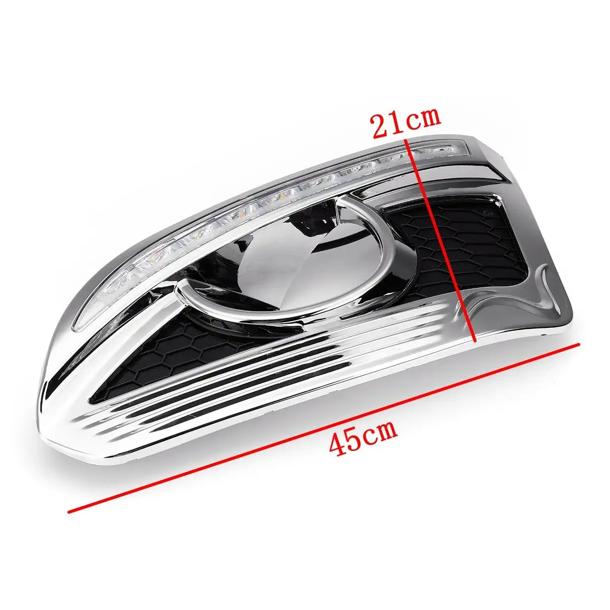 

1 Pair LED DRL Daytime Running Lights w/ Fog Lamp Hole For CHEVROLET CAPTIVA 2011 - 2016