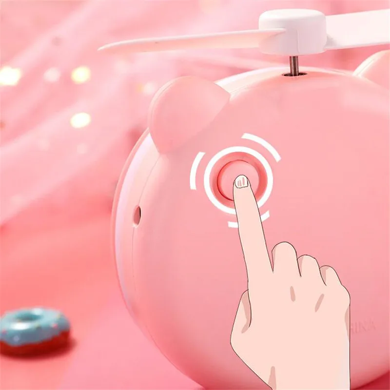 USB мини вентилятор портативный зеркальный со светодиодной подсветкой ручной |