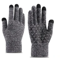 large size knitted warm winter thermal gloves women men increase thicker non slip outdoor touch screen gloves winter mittens