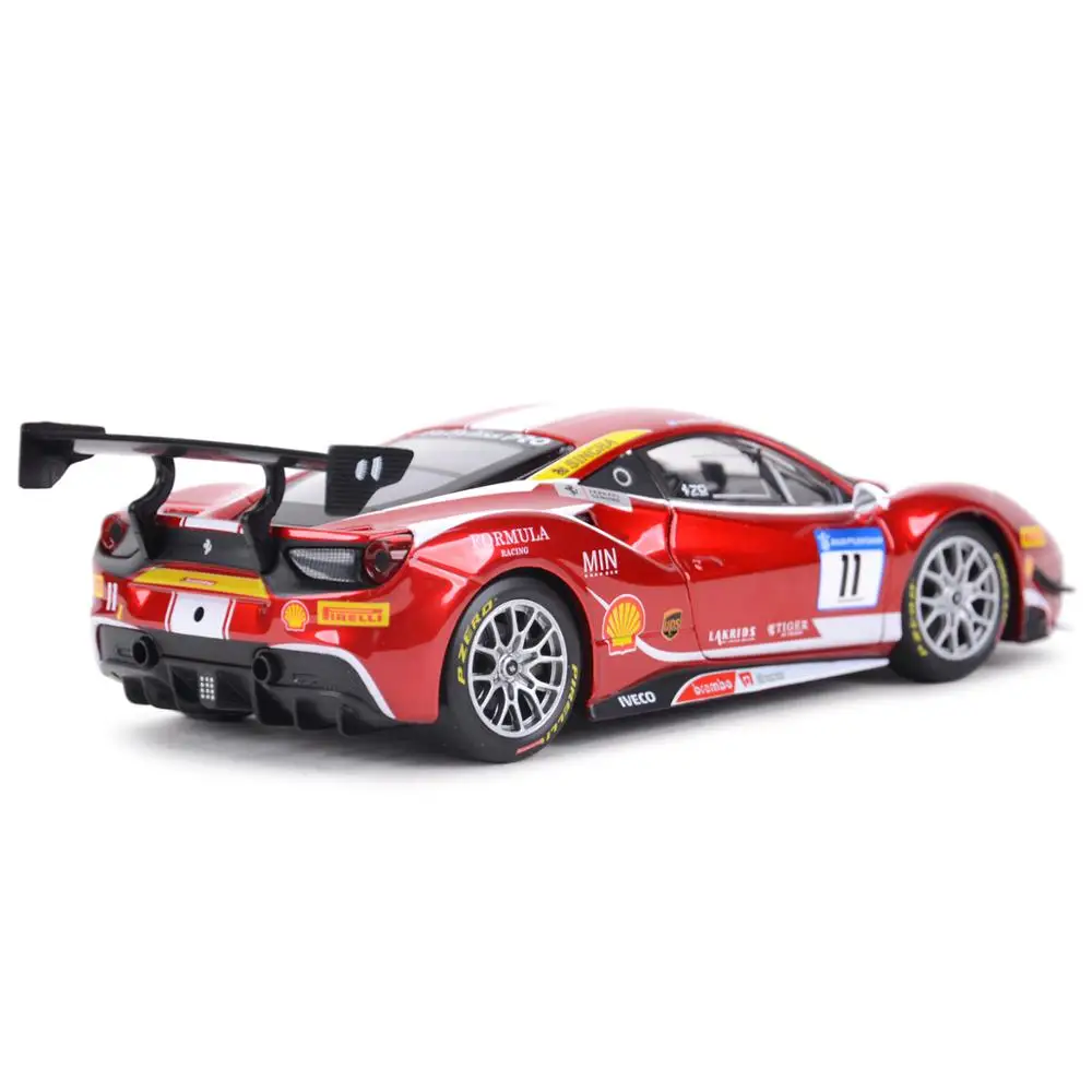 Bburago 1:24 Ferrari 488 вызов 2017 формула гоночный спортивный автомобиль статические литые