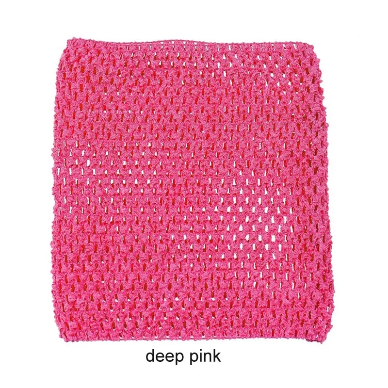 deep pink 20x23 см, топы без пятки, детское платье-пачка с обмоткой на груди, товары для рукоделия, 9 дюймов, эластичное вязаное крючком, вязанное крючком сырье, аксессуары - Цвет: deep pink