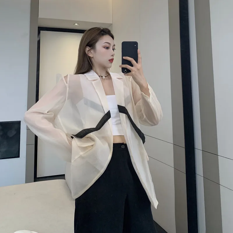 

Женское тонкое пальто, повседневные Летние солнцезащитные топы, женский длинный тонкий кардиган, Солнцезащитная одежда, топы, женская блуз...