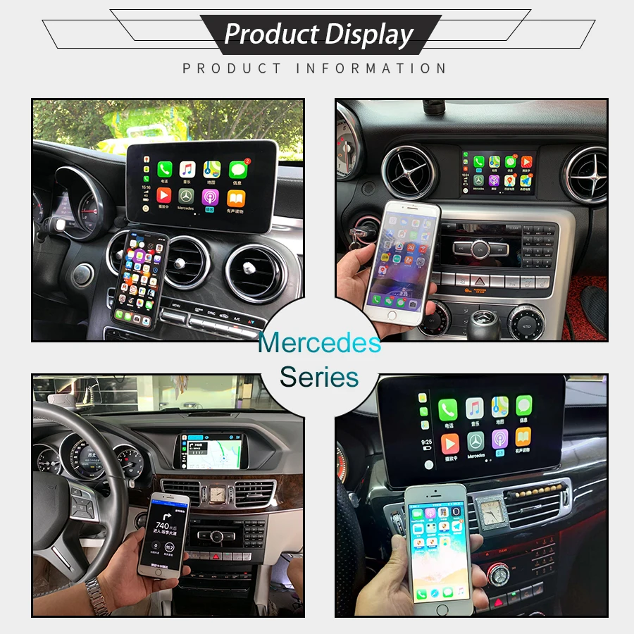 Joyeauto беспроводной Apple Carplay автомобильный игровой Android авто зеркало модифицированное для Mercedes A B C E G CLA gla GLC S Class 15-19 NTG5 W205