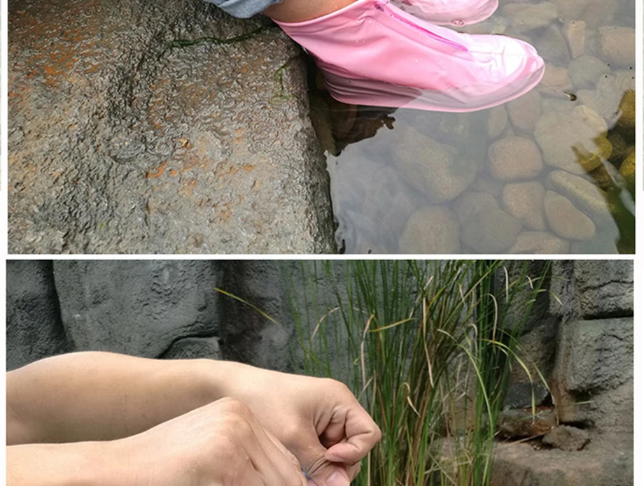 1 Pair Of PVC Waterproof Shoe Covers Reusable Overshoe Thickening Unisex Non-slip Rain Boots Set Fishing Waterproof Rain Boots