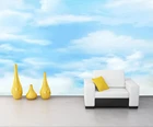 Самоклеящиеся 3D-обои на заказ, фотообои с изображением белого облака, синего неба, водонепроницаемые фоны для украшения дома, гостиной, спальни