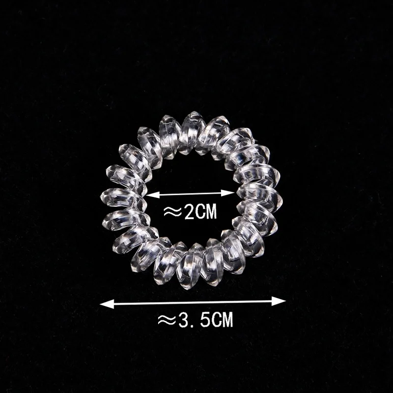 

5PCS Transparent Popular Hair Accessories Phone Wire Hair Rope Traceless Hair Ring for Girls Headband Hairdressing Accessories