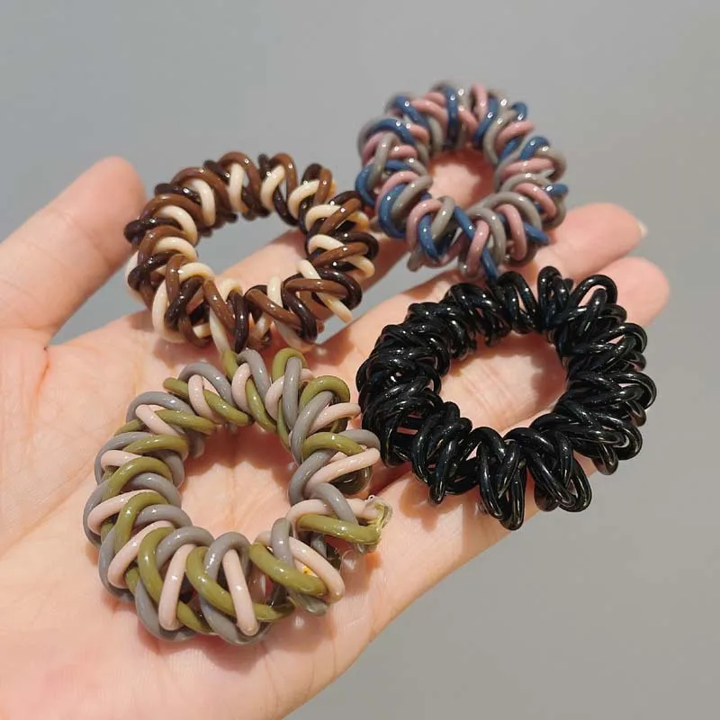 

Резинка для волос в виде телефонной линии, трехжильная, резинка для волос в Корейском стиле