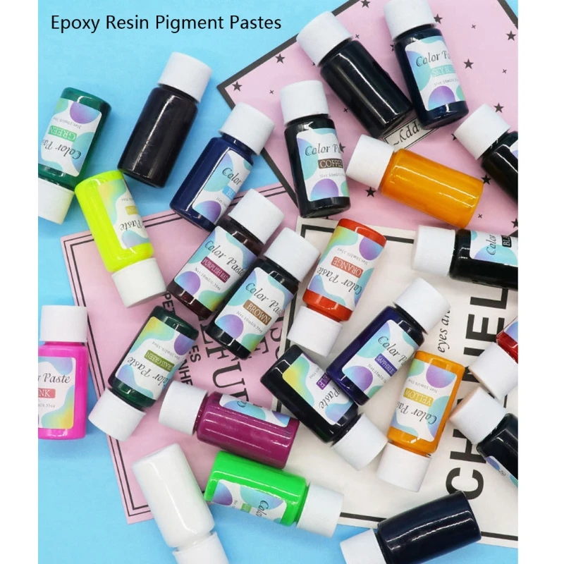

24 Colors Resin Paste Pigment Opaque Solid Color Liquid Dye Resin Colorant Resin Jewelry Crafts Art Making Each 0.35oz