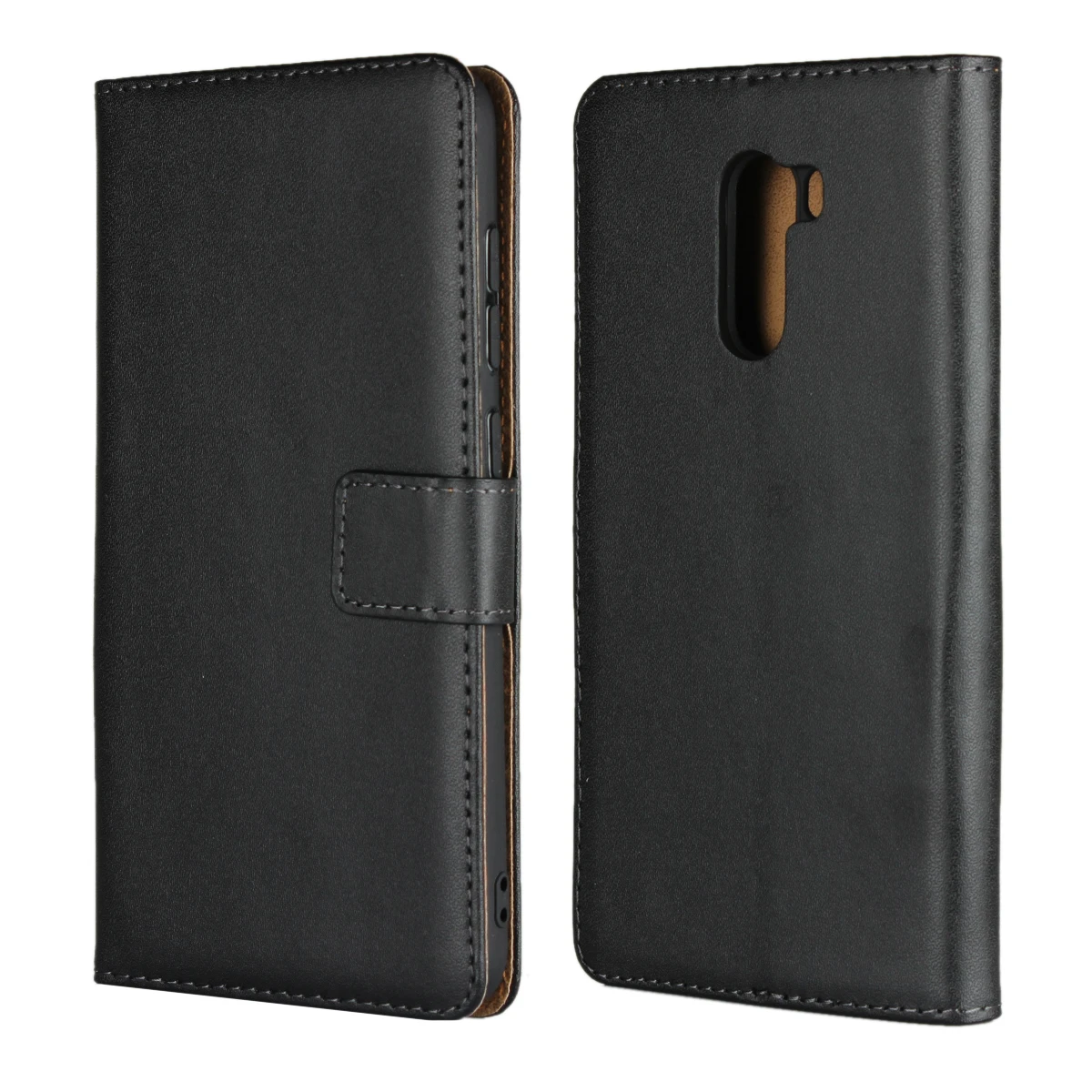 

Magnetic Genuine Leather Wallet Case Book Case With Card Holder Stand For Xiaomi Pocophone F1,Flip Soft TPU Shockproof Cover