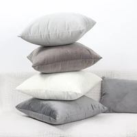 nordic luxury solid color velvet cushion cover green yellow pink gray black home decorative sofa blue white throw pillows cases