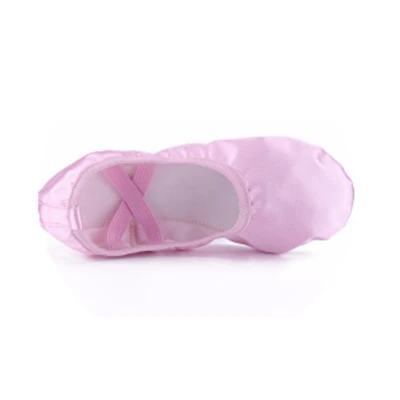 Pink Yukigaga для женщин девочек pointe Профессиональный балетные костюмы танцевальная обувь с лентами для детей и взрослых a13c - Цвет: Pink