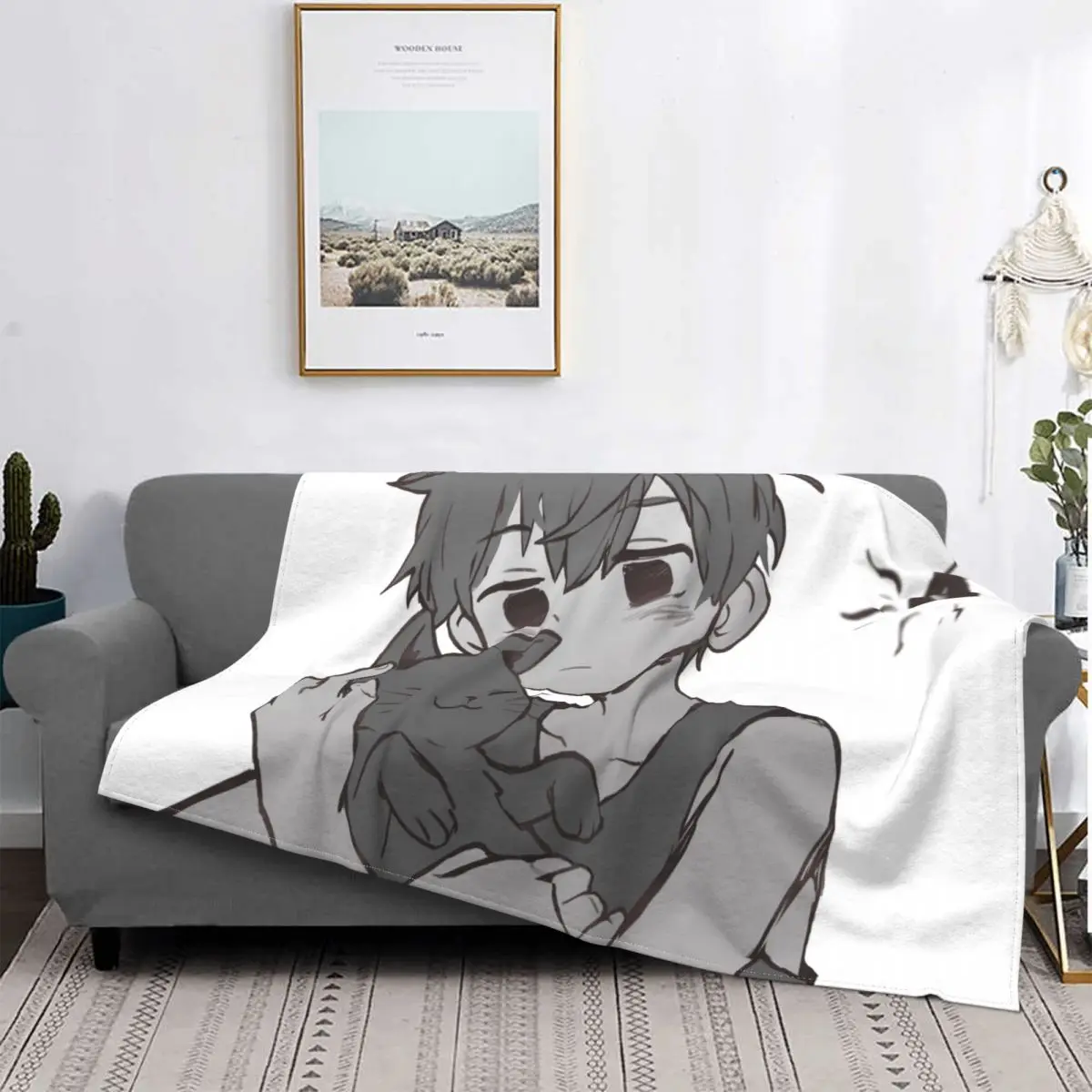 

Omori Sunny вязаные одеяла флисовые кошачьи светильник почки Mewo Ультра-мягкие одеяла для путешествий на самолете покрывало