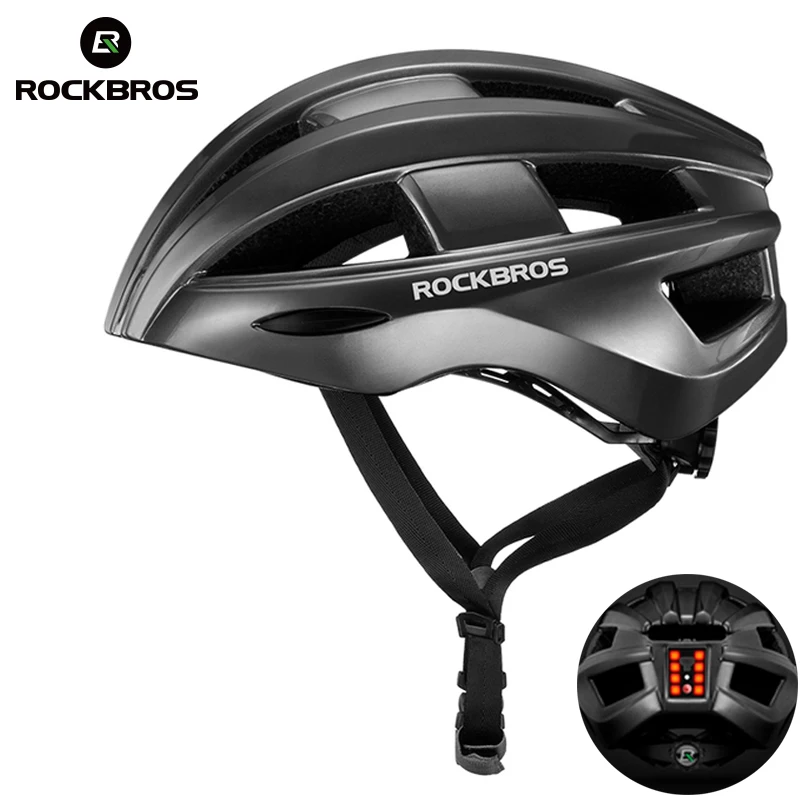 

ROCKBROS Bicycle Helmet LED Light Rechargeable Intergrally-molded Cycling Helmet Mountain Road Bike Helmet Sport Safe Hat Helmet