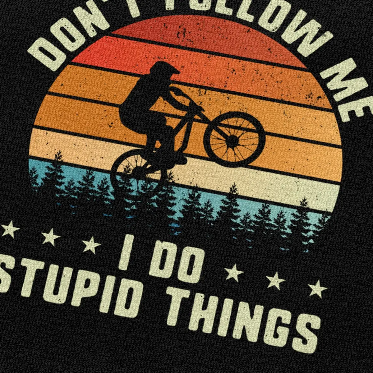 Мужская футболка с короткими рукавами Don't Follow Me I Do Stupid Things хлопковая для езды на