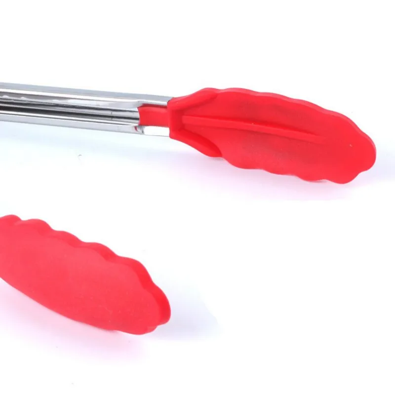 

ilicone Food Tong Plastic Kitchen Tongs Silicone Non-slip Cooking Clip Clamp BBQ Salad Tools Grill Kitchen Accessories New