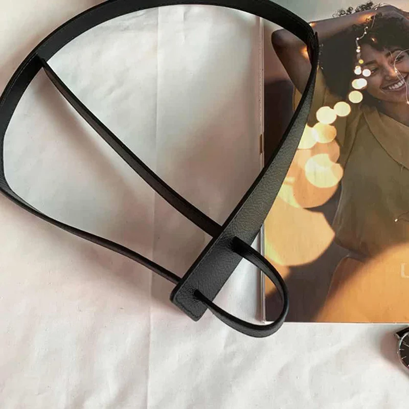 

2021 New Spring Summer PU Leather Women Belt Stitch Personality Long Wide Belt Women Fashion All-match Dress Belt K2