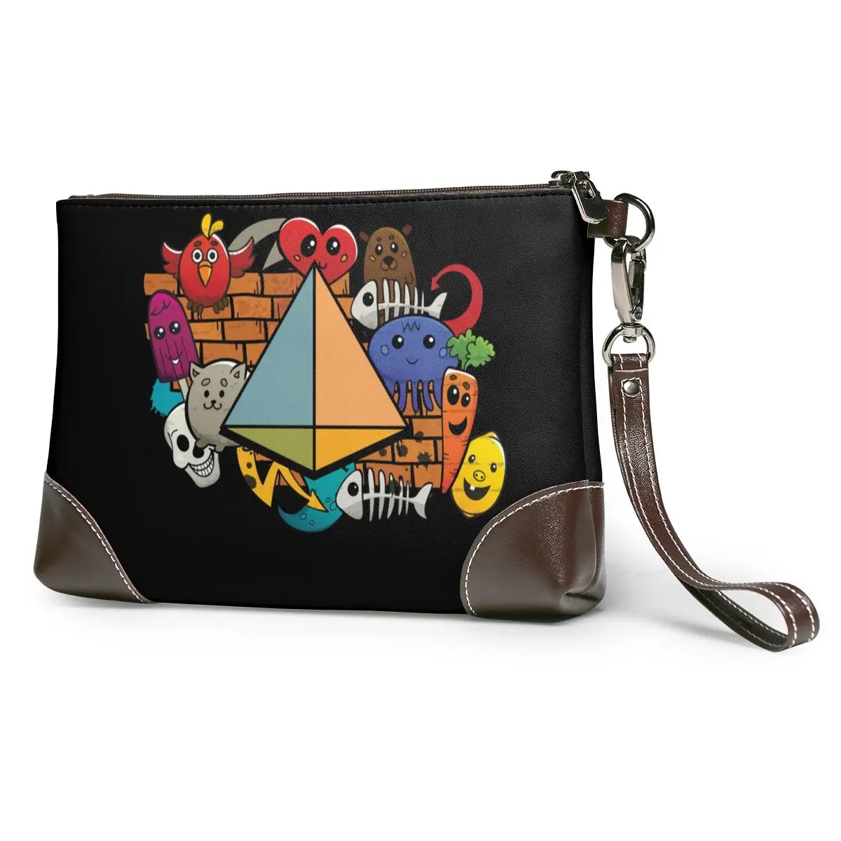 

Math Clutch Bag Evening Long Strap Clutch Purse Fashion Classic Leather Wallet