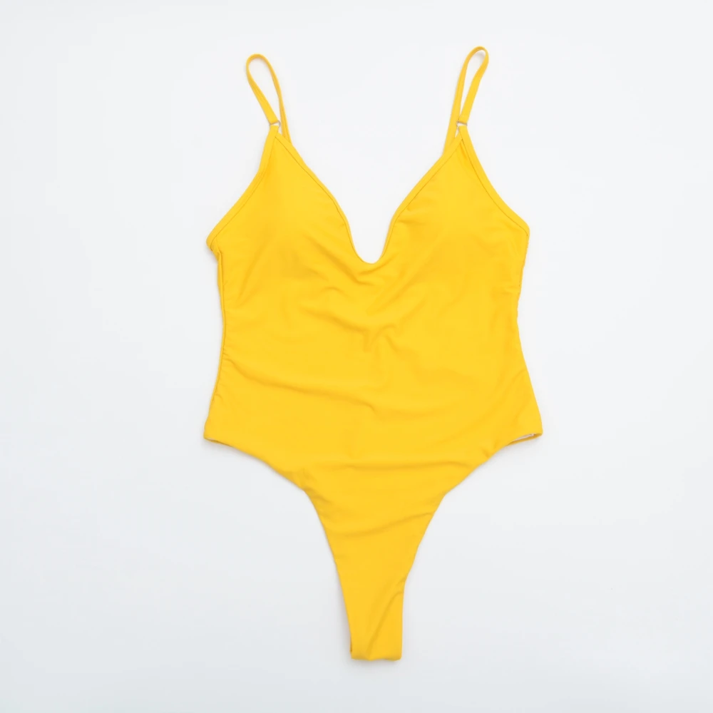 

2021 Sexy Solid One Piece Swimsuit Women Swimwear Bodysuit Swimsuit Female Push Up Monokini High Waist Bathing Suits Beach Wear