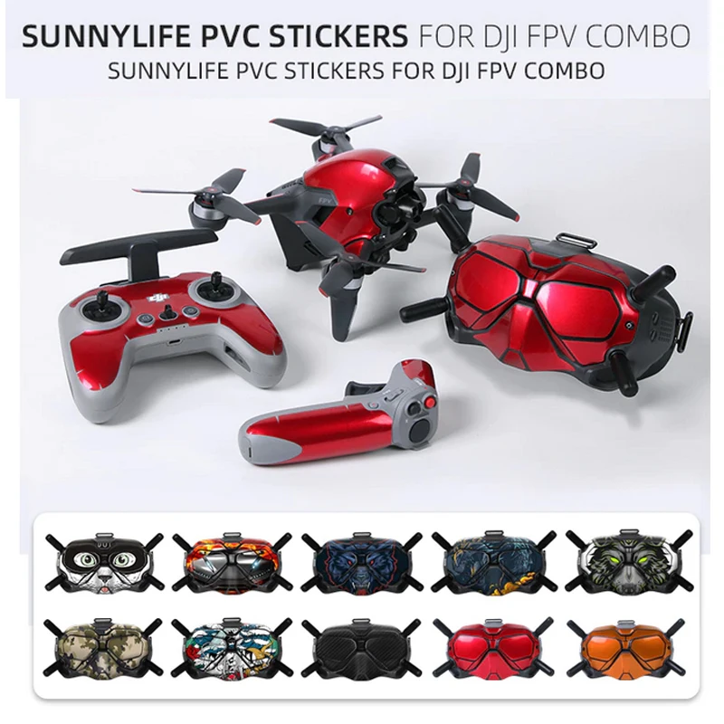 

FPV Combo PVC stickers FPV glasses V2/ remote control Skin sticker Decorative decals For DJI FPV drone Accessories