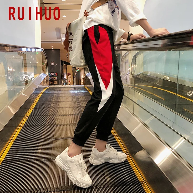 

RUIHUO Casual Men's Pants Harajuku Men Clothing Ankle-Length Pencil Pants Men Japanese Streetwear Trousers M-3XL 2021 New
