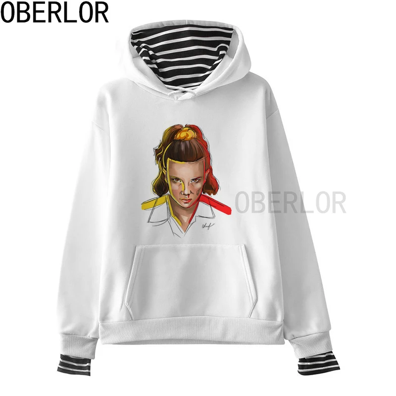 

Stranger Things Eleven Graphic Sweaters Woman Breathable Hipster Hoodies Woman Funny Streetwear Loose Hip Hop Pullovers