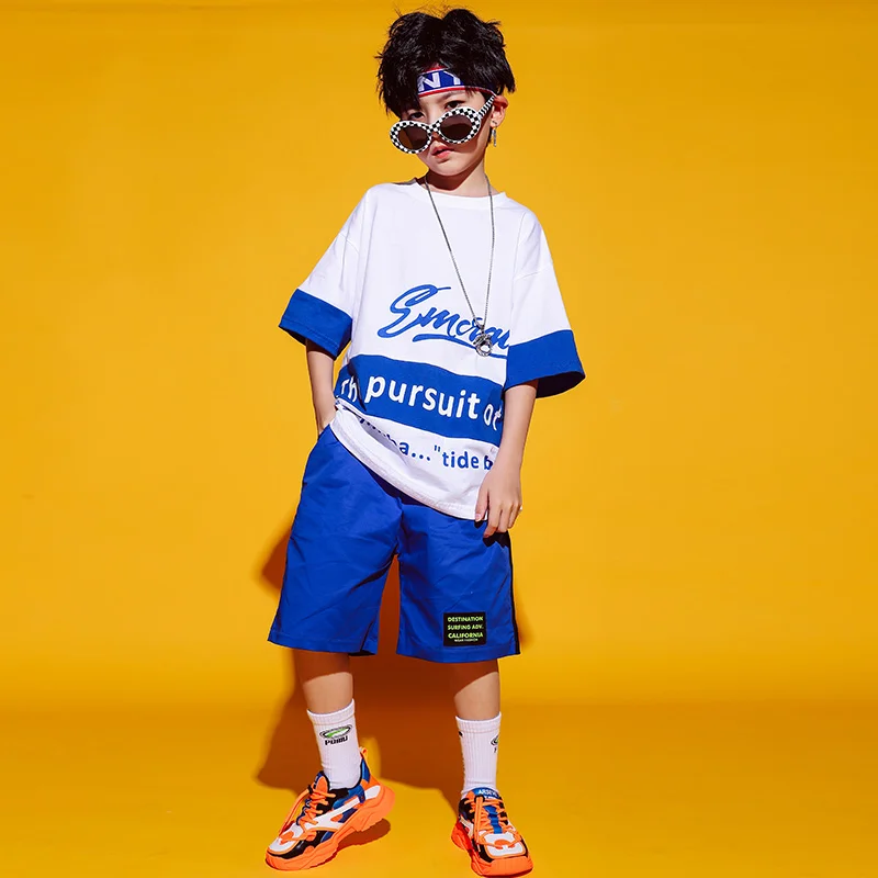 Новинка летний детский костюм для уличного танца одежда в стиле хип хоп